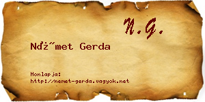 Német Gerda névjegykártya